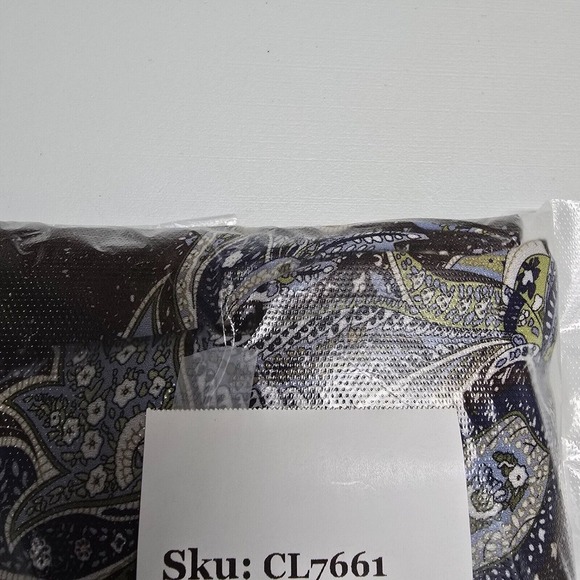 Vtg Lindor Skirt Womens 16 Petite Brown Blue Paisley Pull‎ On Lined Flowy Grunge - Picture 11 of 11